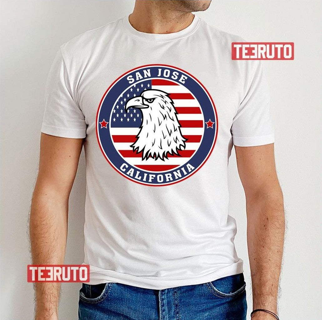 San Jose City California State Usa Flag Travel Souvenir Unisex T-Shirt