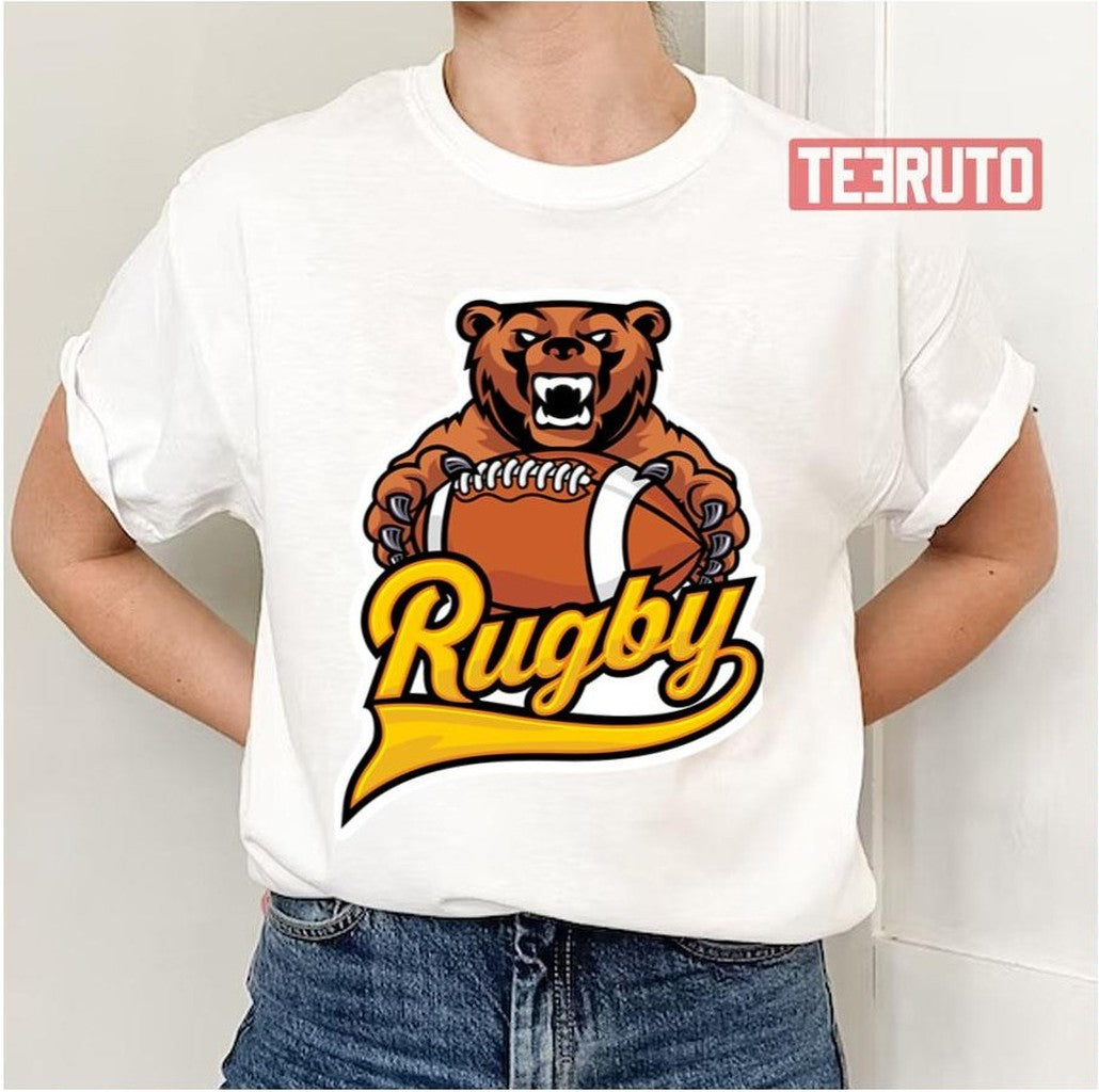 Bear Logo I Love Rugby Unisex T-Shirt
