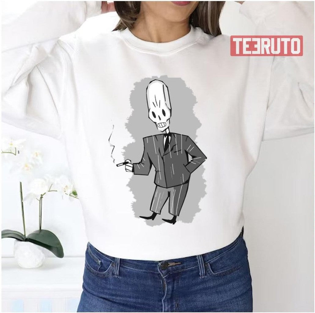 Black &amp; White Manny Grim Fandango Unisex Sweatshirt