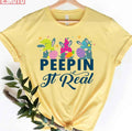 Peepin It Real Funny Easter Rabbit Unisex T-Shirt