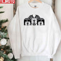 Black Dala Horse Swedish Horses Scandinavian Folk Art Unisex Sweatshirt