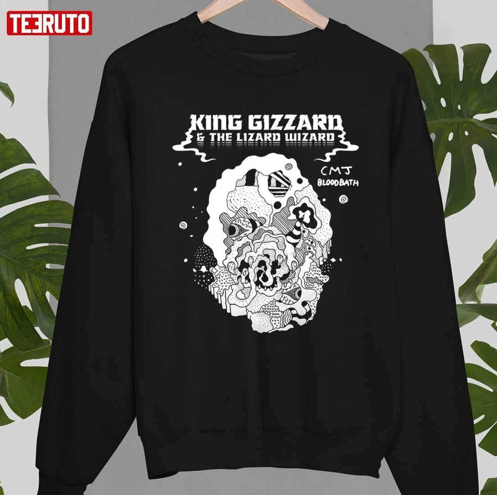 Black And White Artwork King Gizzard And Lizard Wizard Unisex T-Shirt