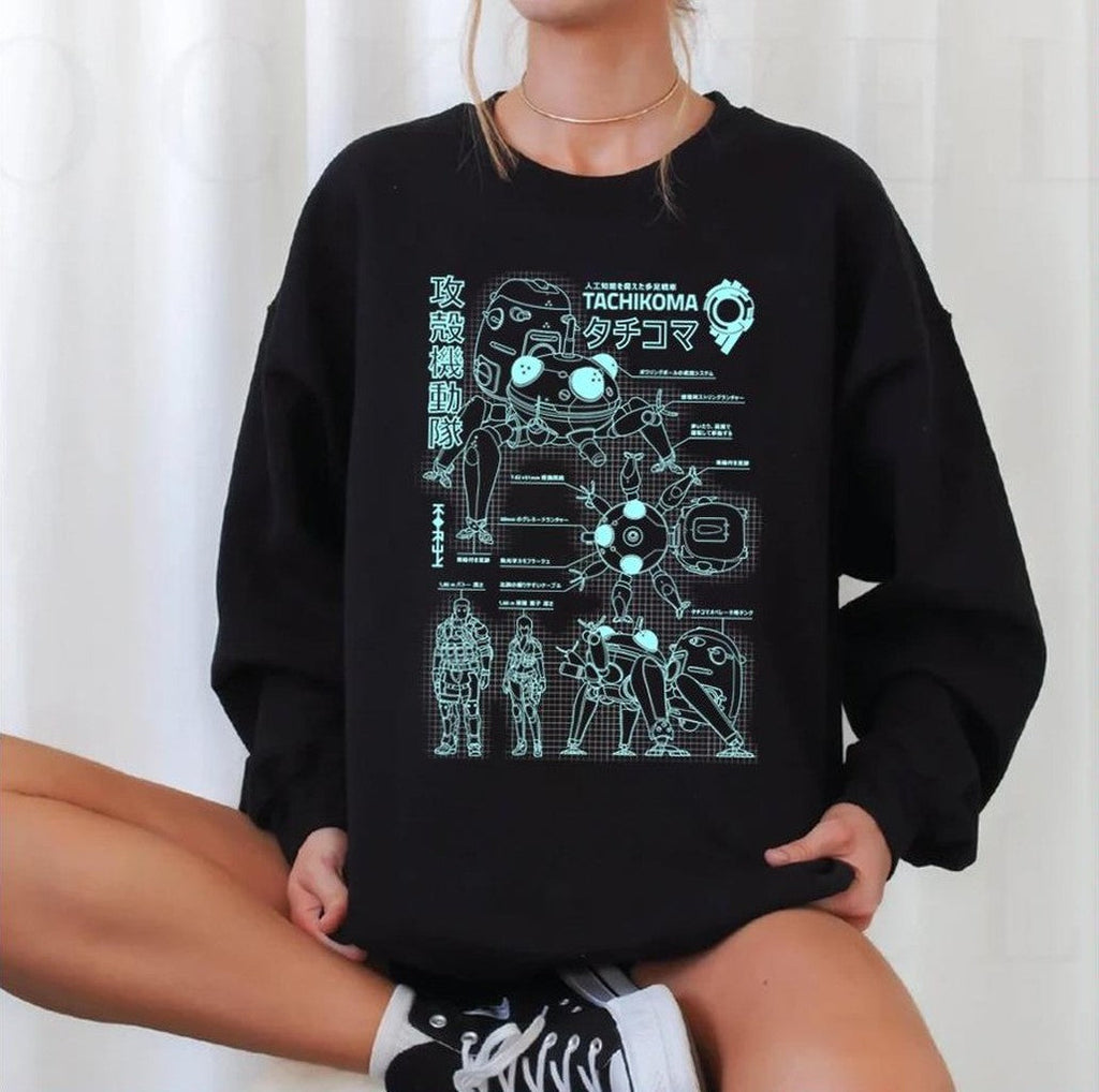 Tachikoma Blueprint Boy Ghost In The Shell Unisex Sweatshirt
