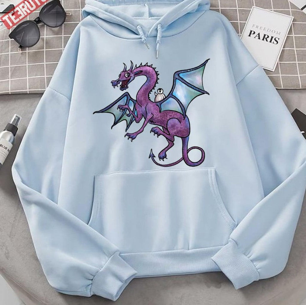 Penguin And Dragon Save The Day Unisex Hoodie