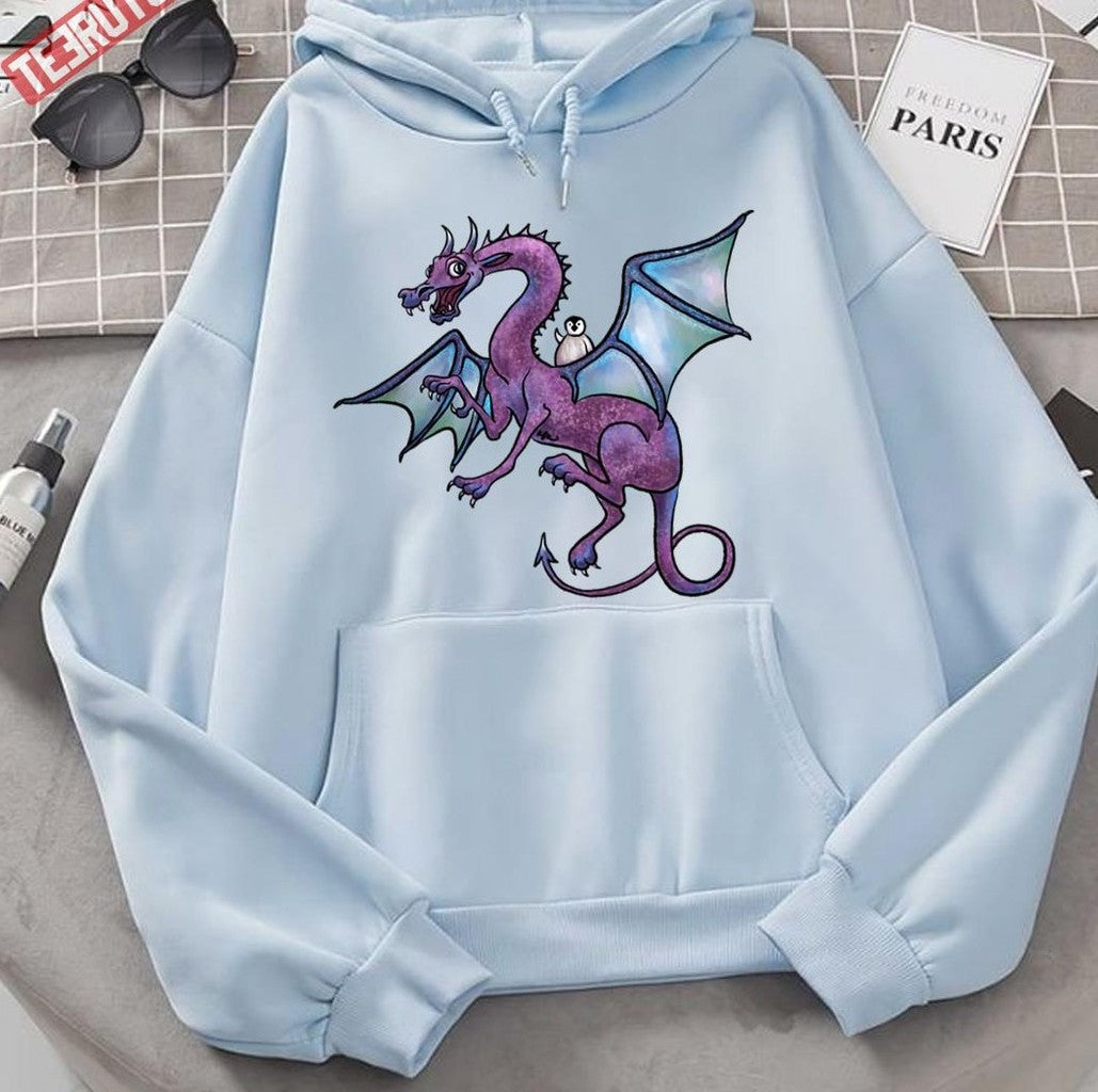 Penguin And Dragon Save The Day Unisex Hoodie