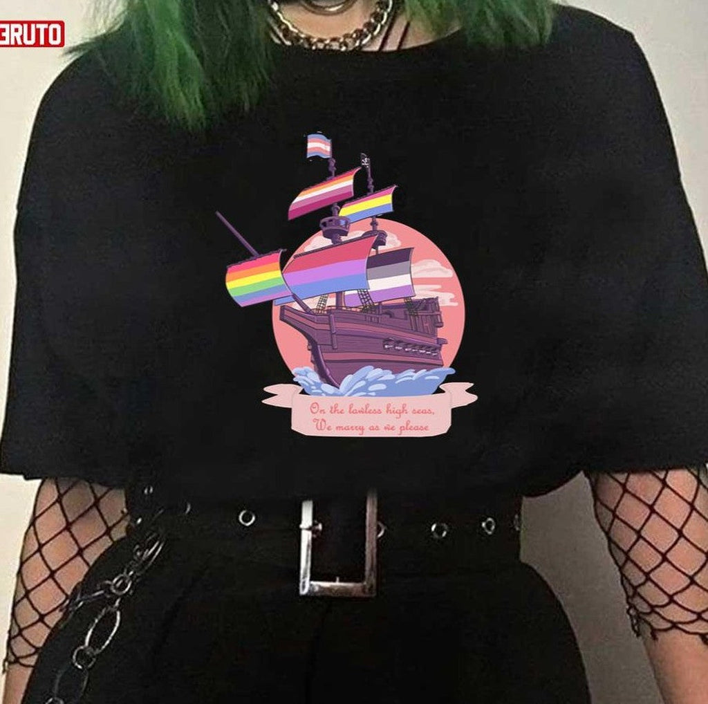 Pride Pirate Ship Unisex T-Shirt