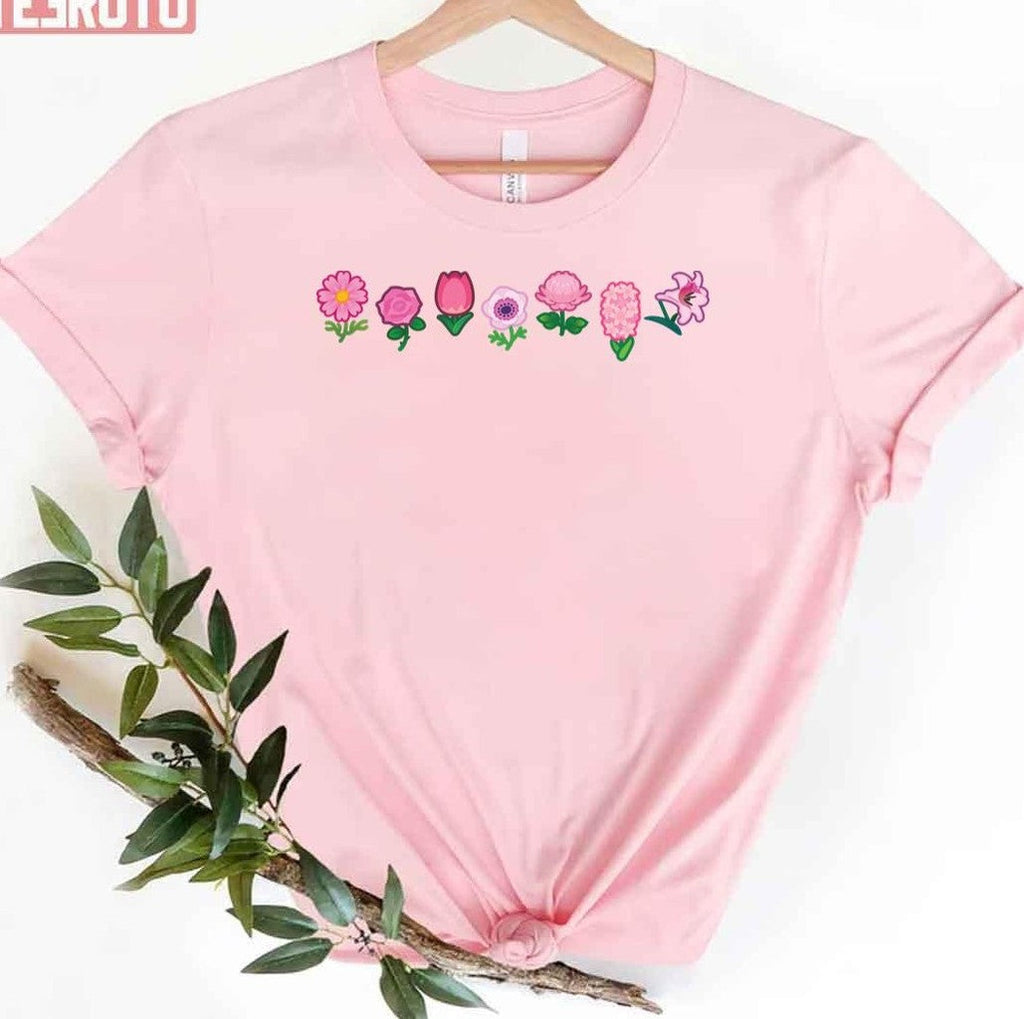 Pink Flower Power Animal Crossing Unisex T-Shirt