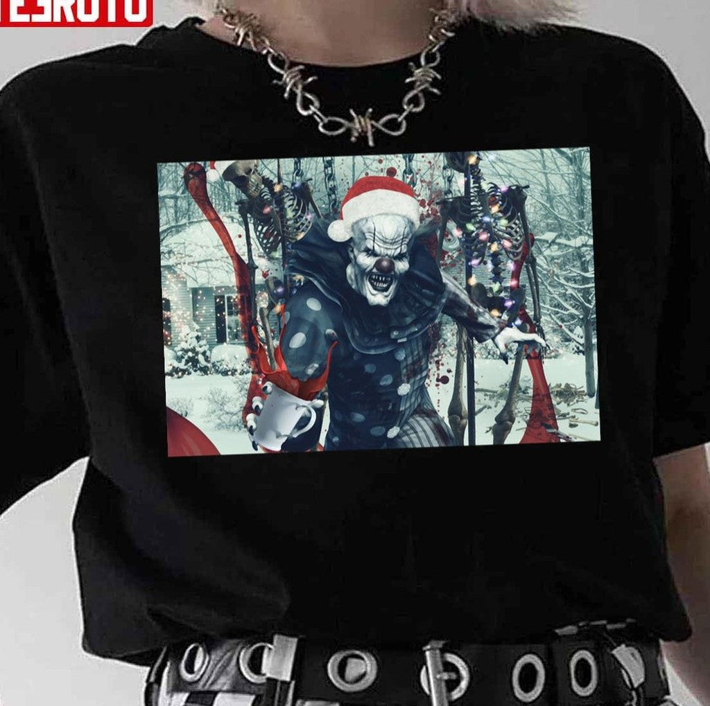 Scary Clown Video Game Christmas Unisex Sweatshirt