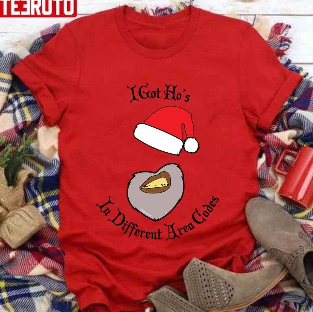 Santa Pause I Got Ho's In Different Area Codes Unisex Sweatshirt
