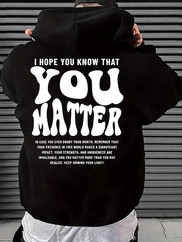 Letter Print Men's Casual Drawstring Hoodie, Regular Fit Sweatshirt for Spring & Fall, Fashionable Daily Men's ClothingÂ 