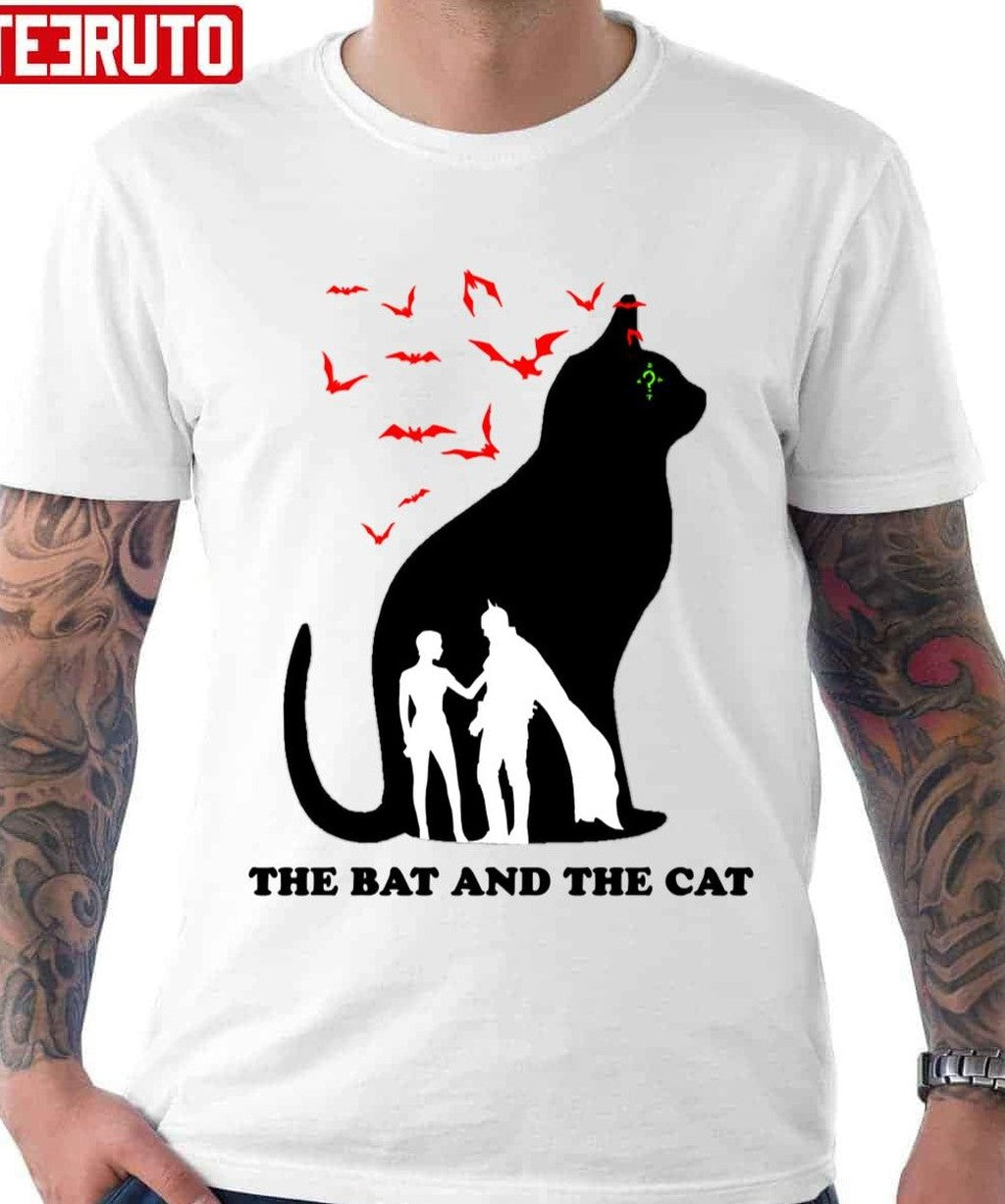 The Bat And The Cat Silhouette Cat-Bat Unisex Sweatshirt