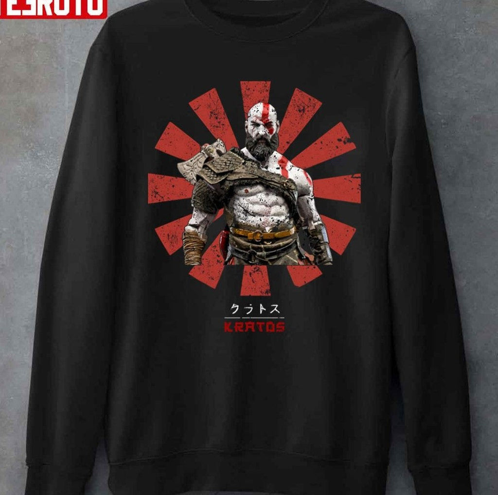 Retro Japanese Kratos God Of War Ragnarok Unisex T-shirt