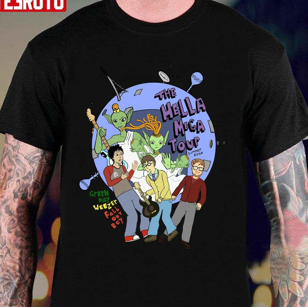 The Hella Mega Tour Summer Fall Out Boy Green Day Rock Bands Unisex T-Shirt