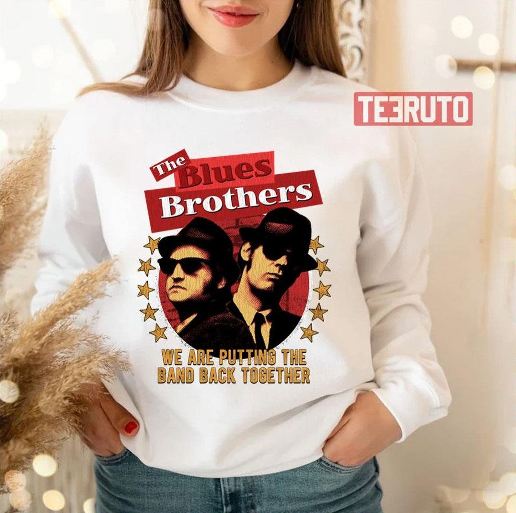 Slim Fit Creme Retro Wave The Blues Brothers Unisex T-Shirt