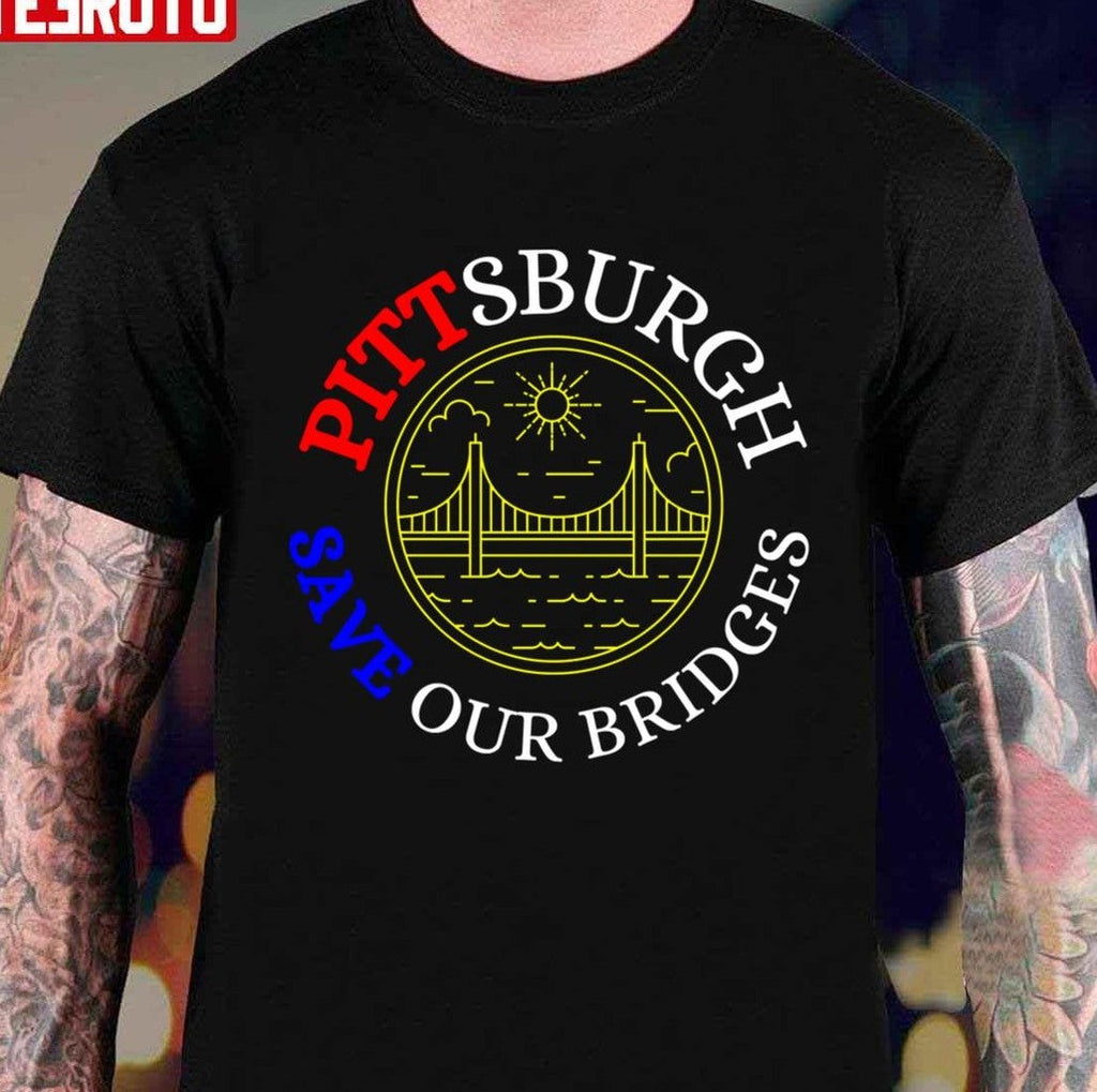 Pittsburgh Bridge Collapsed Save Our Bridges Frick Park Unisex Hoodie