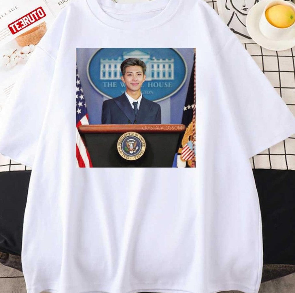 Namjoon For President 2022 White House BTS K-Pop Band Unisex T-Shirt