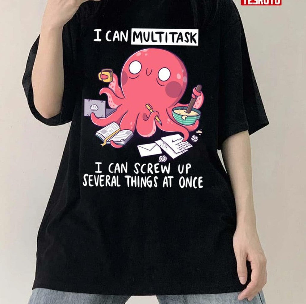 Multitasking Octopus Funny Hardworking Unisex Sweatshirt
