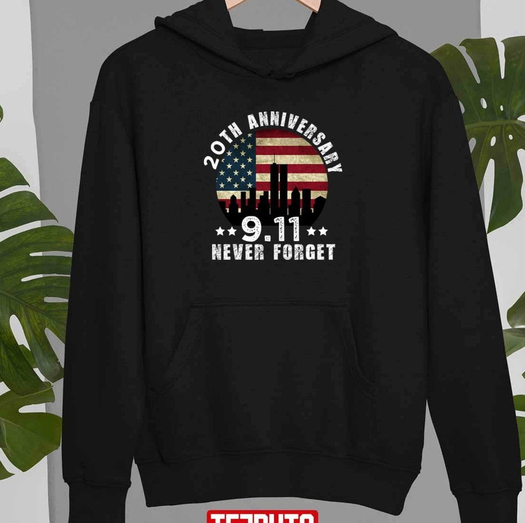 20th Anniversary 911 Never Forget 2001 Unisex T-Shirt