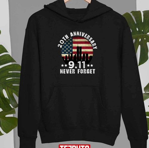 20th Anniversary 911 Never Forget 2001 Unisex T-Shirt
