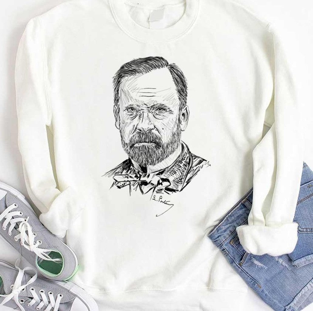 Sketch Portrait Louis Pasteur French Chemist Unisex Hoodie