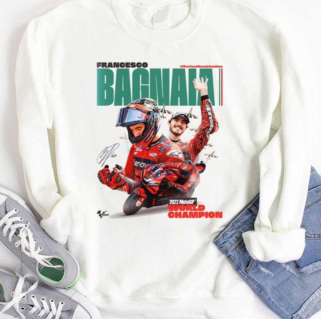 2022 Motogp World Champion Francesco Bagnaia Signature Unisex Hoodie