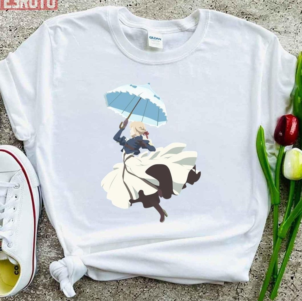Parasol Minimalist Art Violet Evergarden Unisex T-Shirt