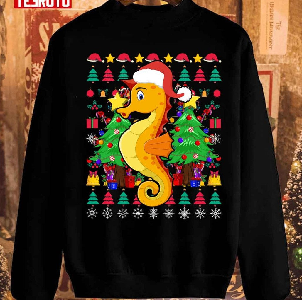 Santa Seahorse Christmas Unisex Sweatshirt