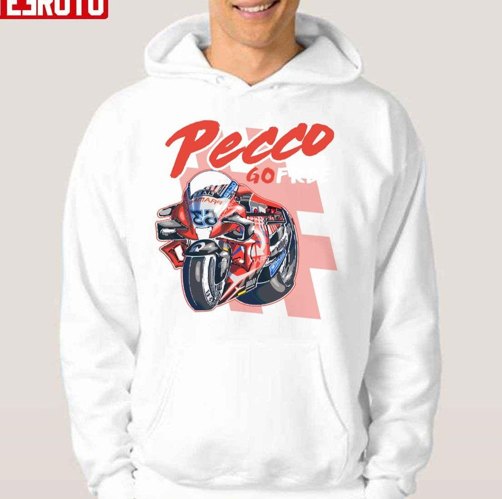 Pecco 63 Go Free Motorsport Design Francesco Bagnaia Unisex Hoodie