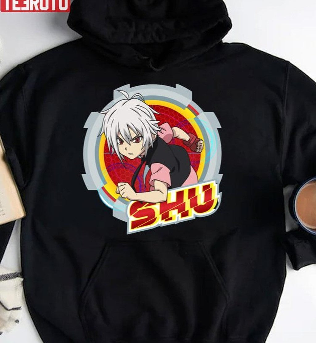 Round Graphic Beyblade Burst Shu Kurenai Unisex Sweatshirt