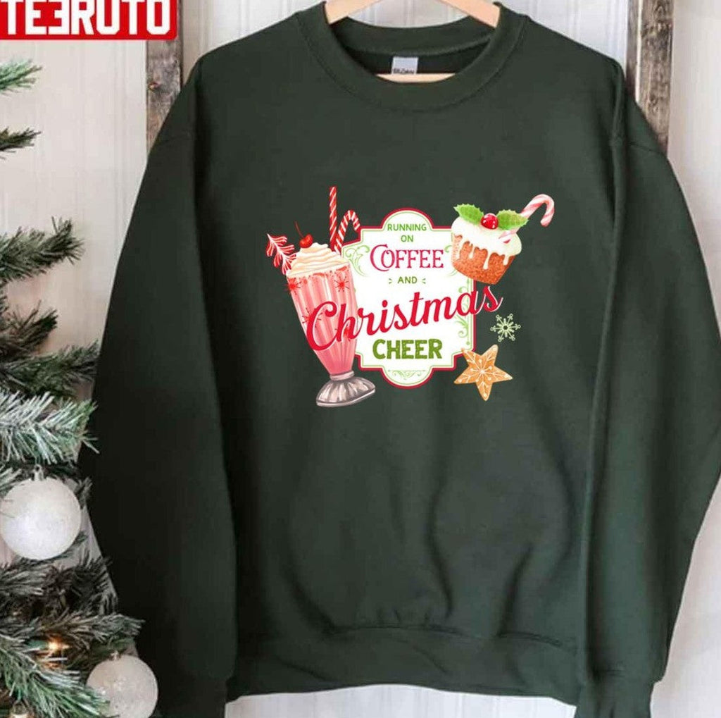 Running On Coffee And Christmas Cheer Unisex Sweatshirt