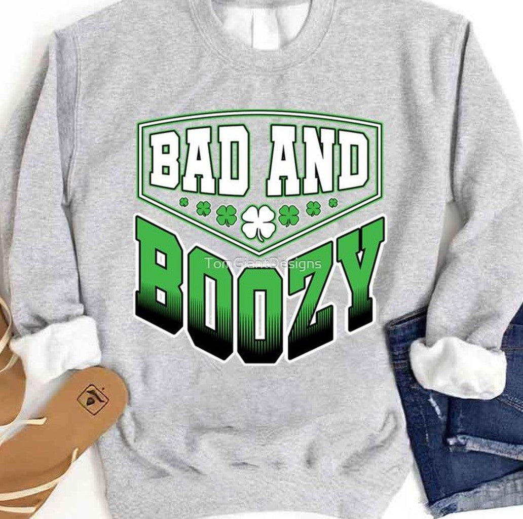 Bad And Boozy St Patricks Day Unisex Sweatshirt