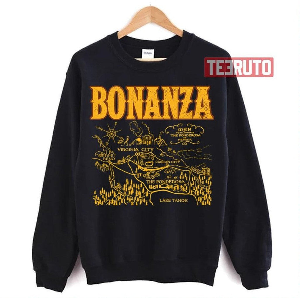 Retro Yellow Art Bonanza Map Unisex T-Shirt