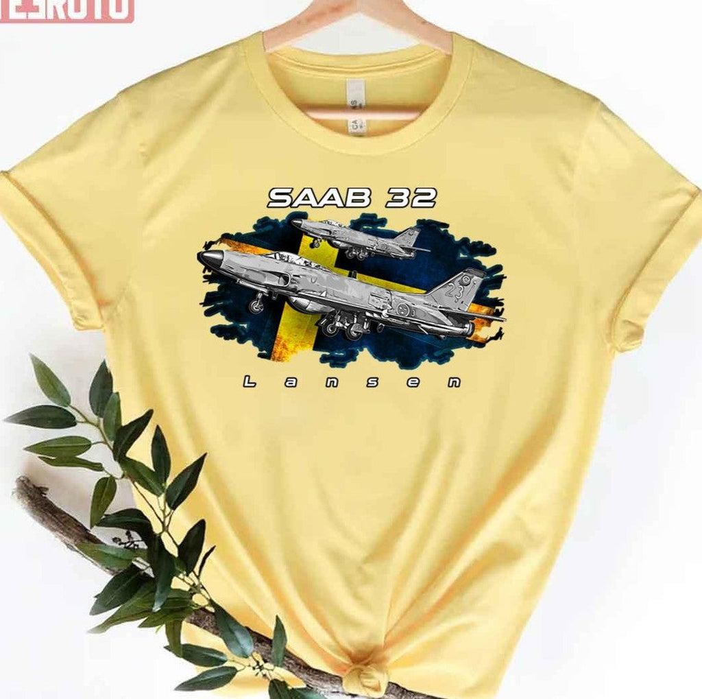 Saab 32 Lansen Swedish Military Aircraft Unisex T-Shirt