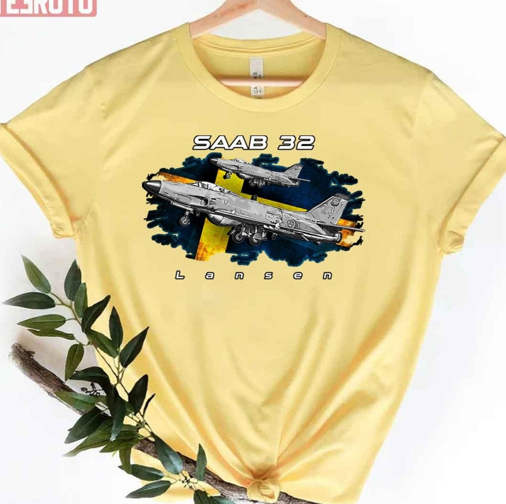 Saab 32 Lansen Swedish Military Aircraft Unisex T-Shirt
