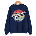 Retro Montana Distressed Sunset Design Unisex Sweatshirt