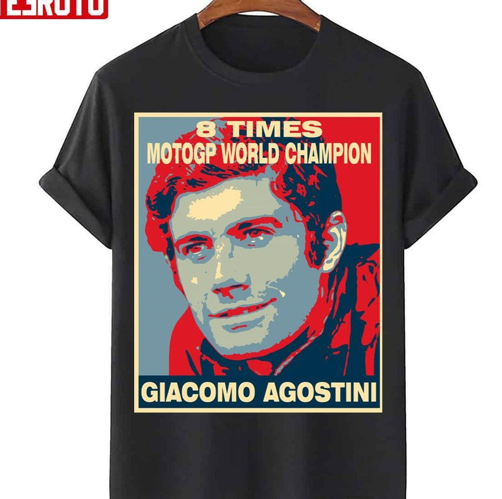 8 Times Motogp World Champion Giacomo Agostini Unisex T-Shirt