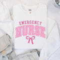 Emergency Nurse Sweatshirt, ER Nurse Gift, Nurse Bow Shirt, Emergency Department, ER Nurse Crewneck, Registered Nurse Sweater, Unisex Shirt In All Siz