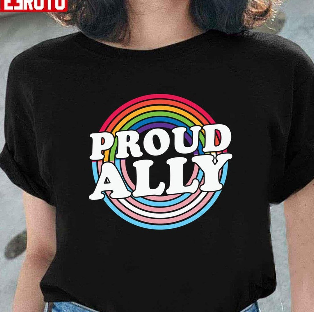 Proud Ally Retro Unisex T-Shirt
