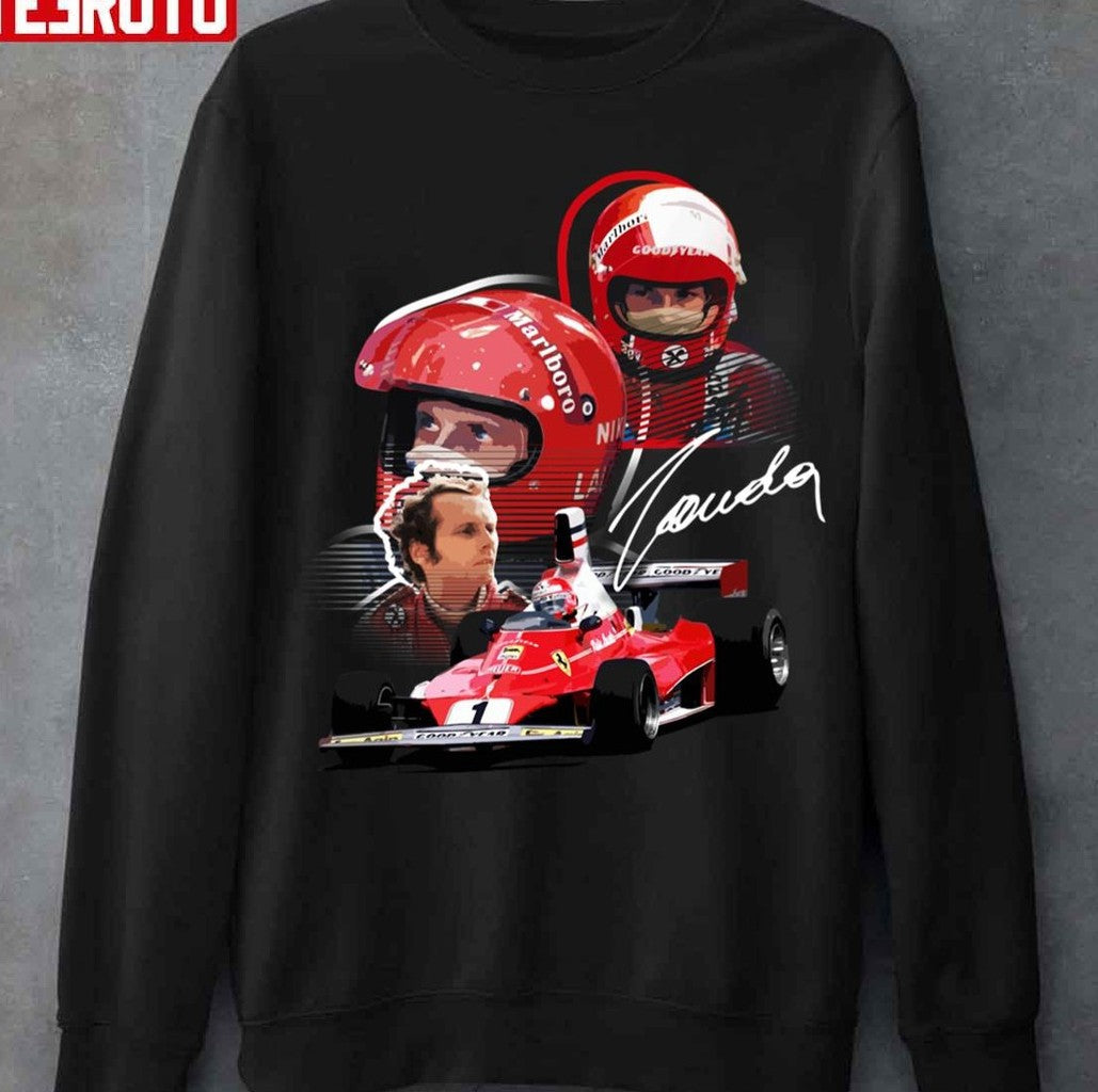 Signature Design Of Niki Lauda Ferrari Racing F1 Unisex Hoodie