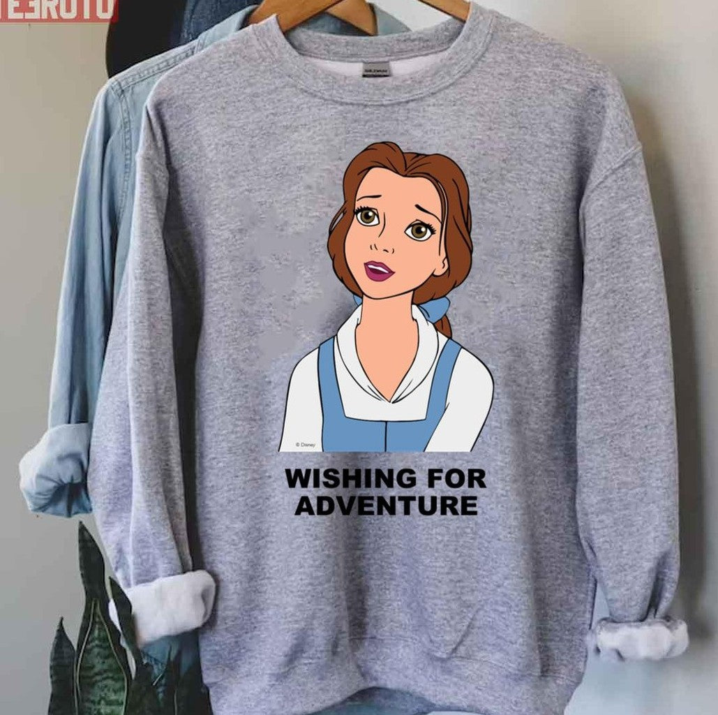 Belle Wishing For Adventure Beauty And The Beast Unisex Hoodie