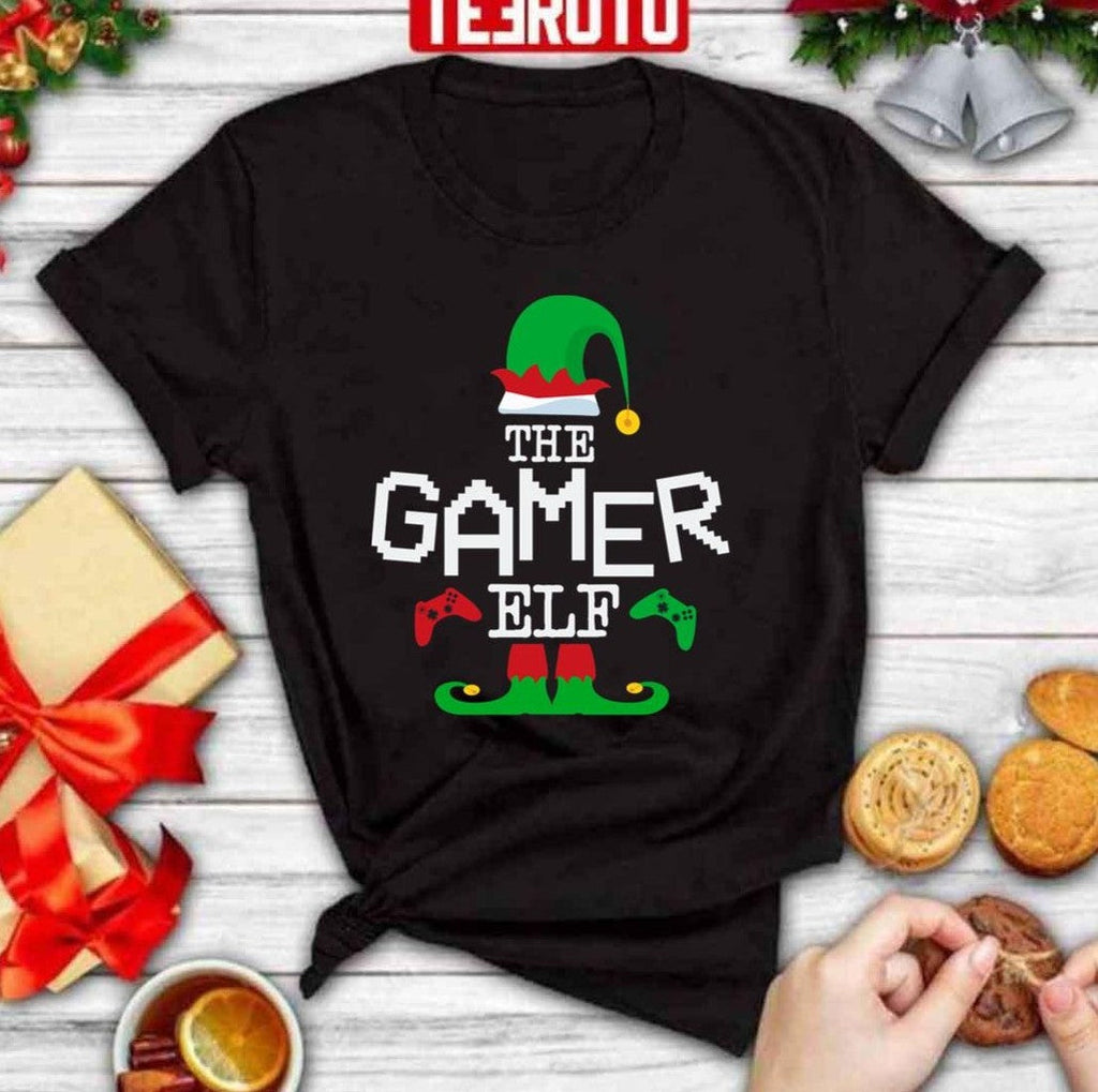 The Gamer Elf Family Matching Christmas Group Funny Gift Pajama Unisex Sweatshirt
