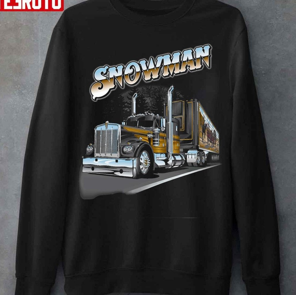 Snowman Smokey The Bandit Smile Face Art Unisex Sweatshirt
