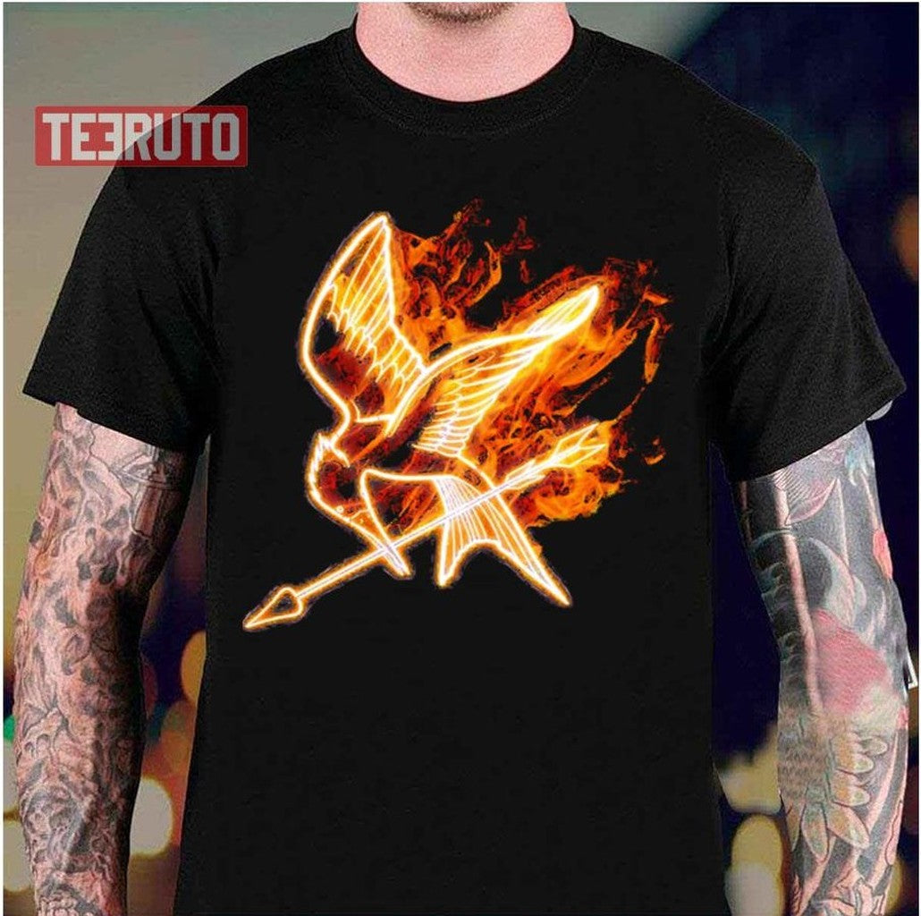 Bird Catching Fire The Hunger Games Unisex T-Shirt