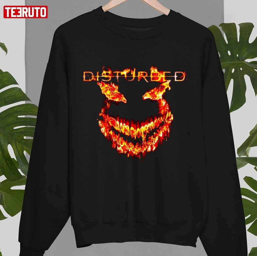 Scary Fire Face Disturbed Rock Band Unisex Sweatshirt