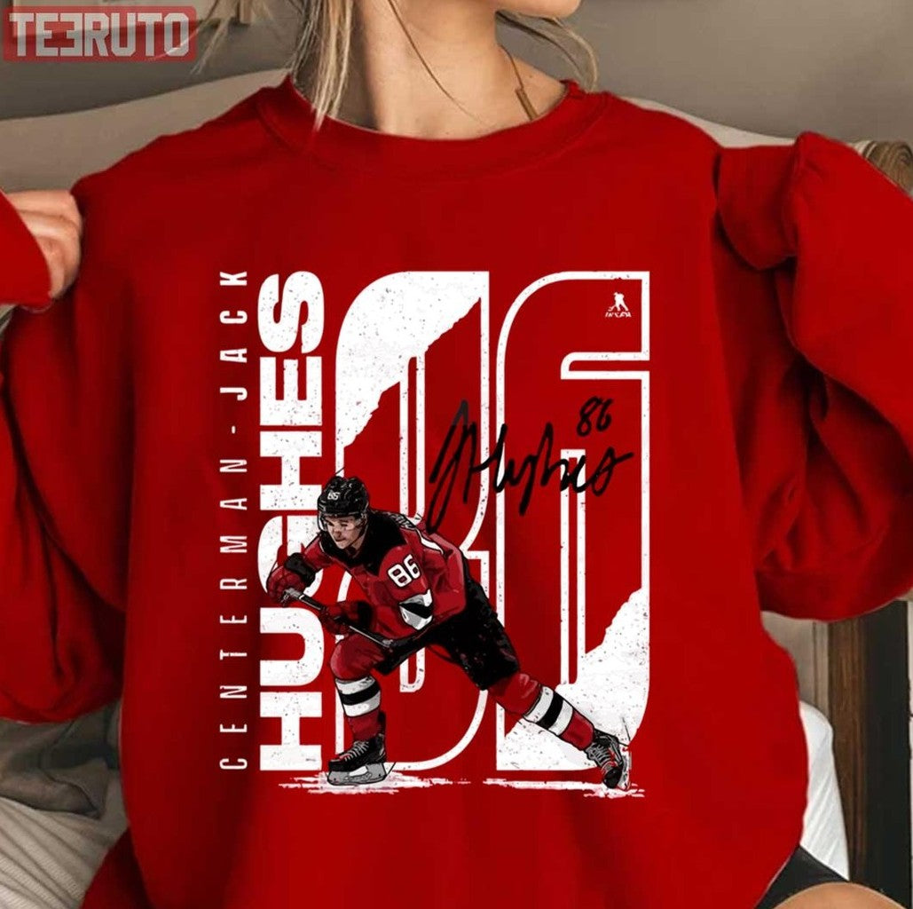 NHL Jack Hughes New Jersey Hockey Unisex Sweatshirt