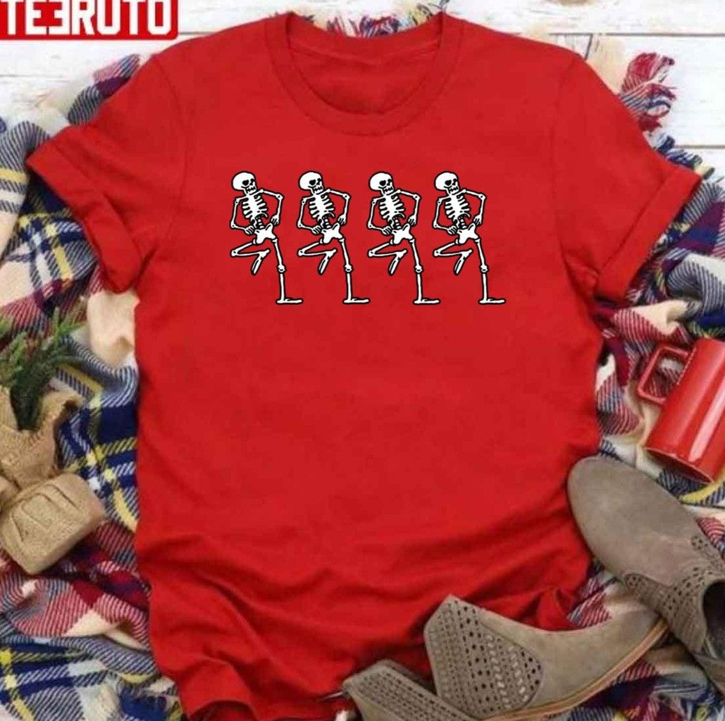 Spooky Scary Skeletons Dancing Funny Halloween Unisex Sweatshirt