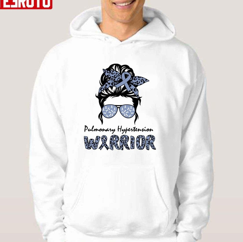 Pulmonary Hypertension Awareness Messy Bun Warrior Unisex T-Shirt
