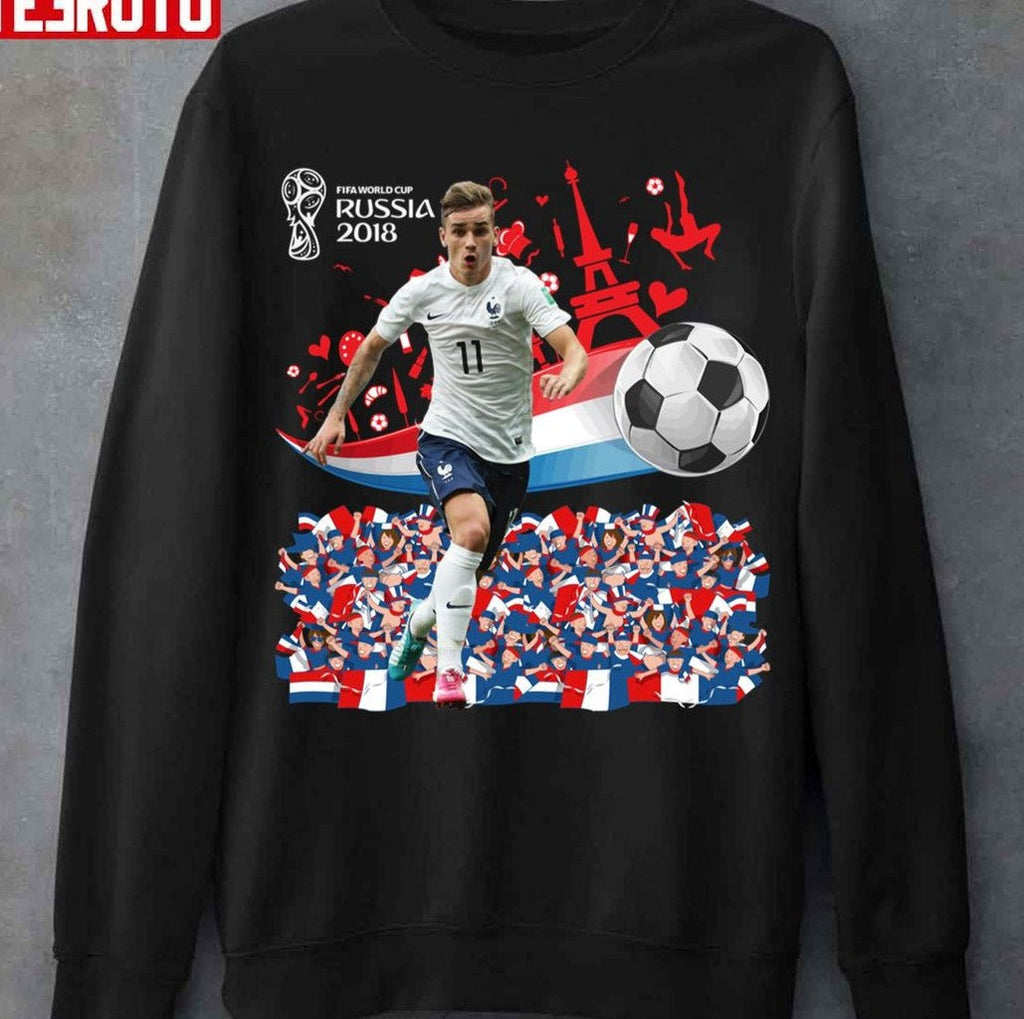 Antoine Griezmann At The World Cup Russia 2018 Unisex Hoodie