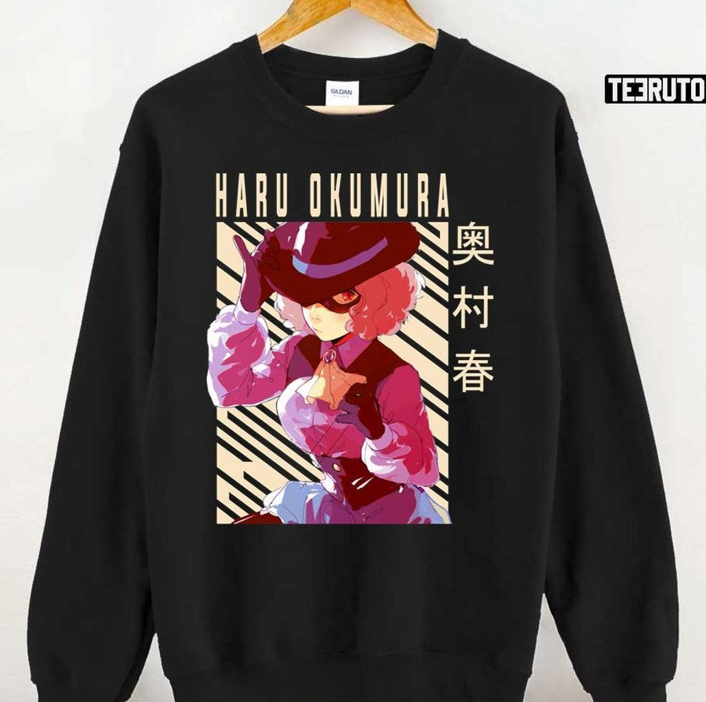 Beautiful Haru Okumura Persona 5 Retro Design Unisex T-shirt