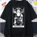 Mondays White Ink Garfield Tarot Unisex T-shirt